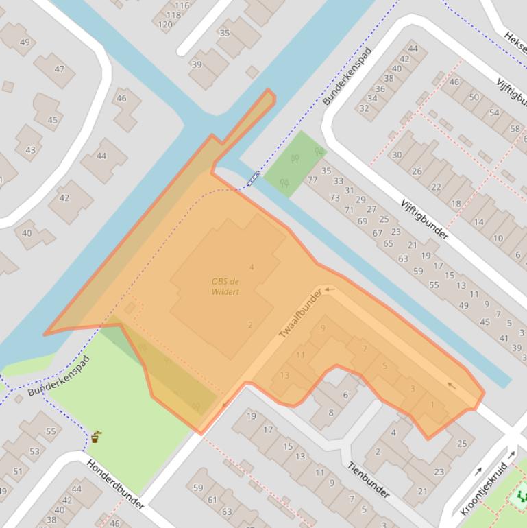 Kaart van postcodegebied 4823BJ.