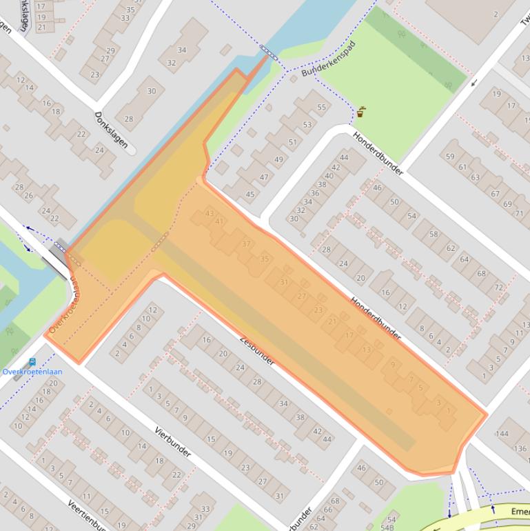 Kaart van postcodegebied 4823BL.
