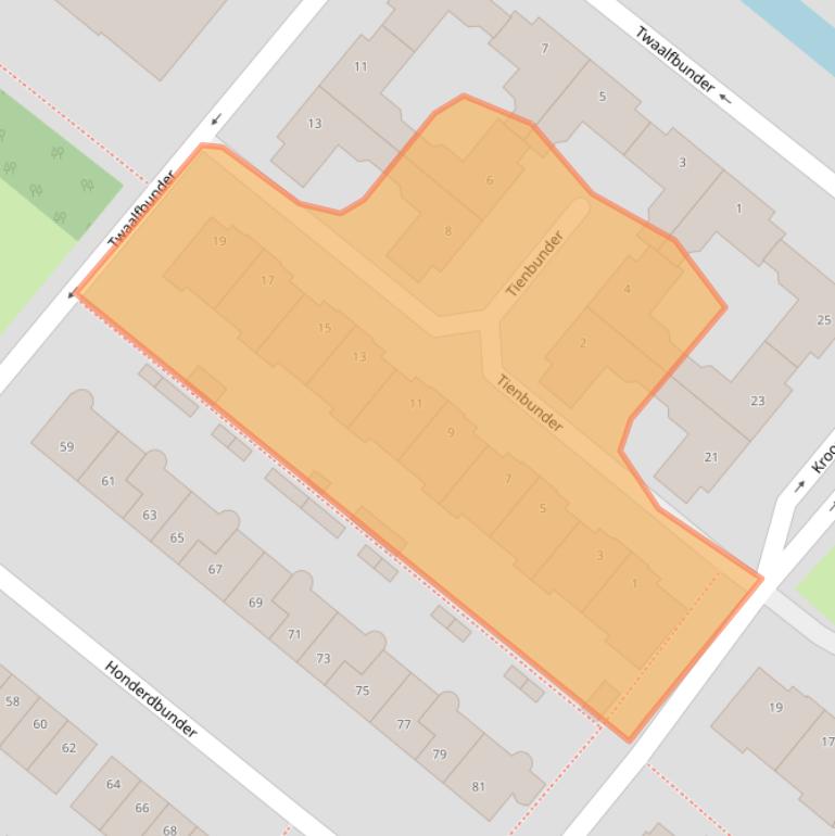 Kaart van postcodegebied 4823BN.