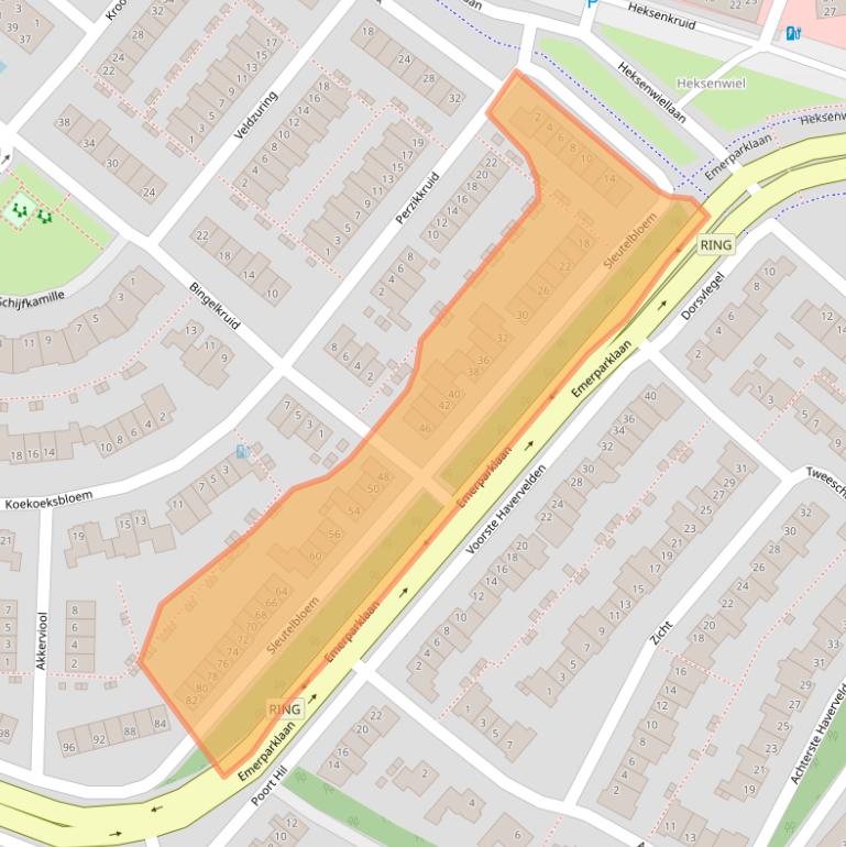 Kaart van postcodegebied 4823CA.