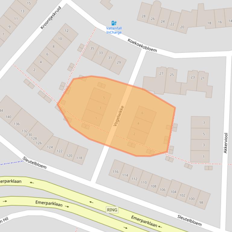 Kaart van postcodegebied 4823CC.