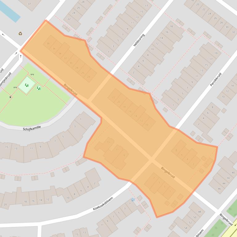 Kaart van postcodegebied 4823CE.