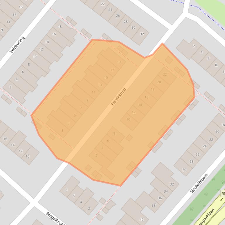 Kaart van postcodegebied 4823CH.