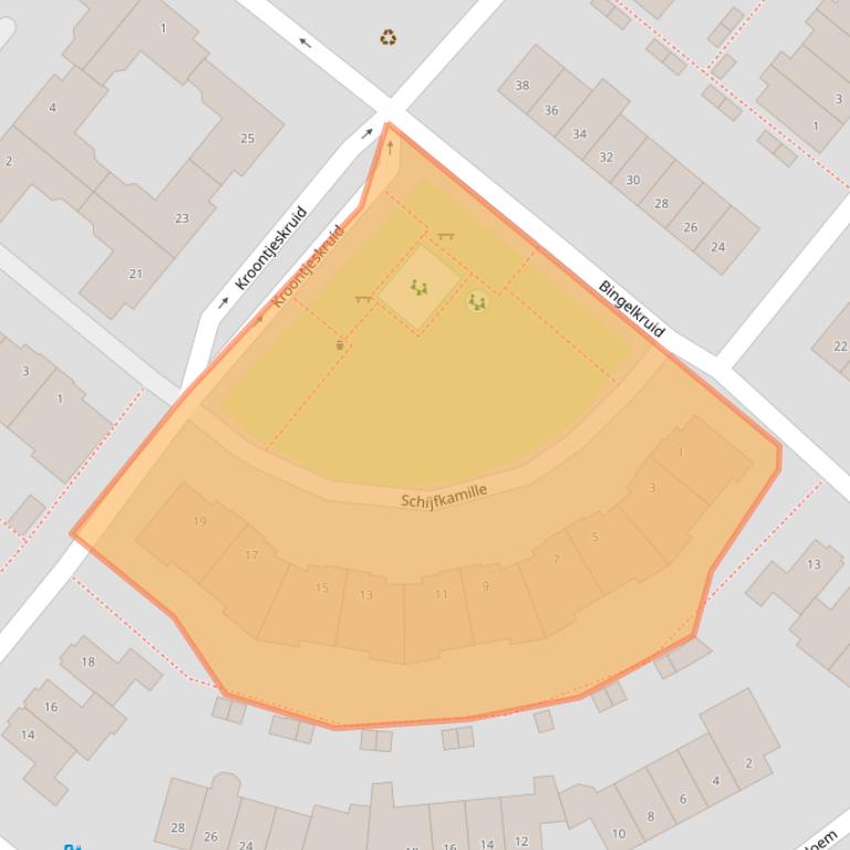 Kaart van postcodegebied 4823CL.
