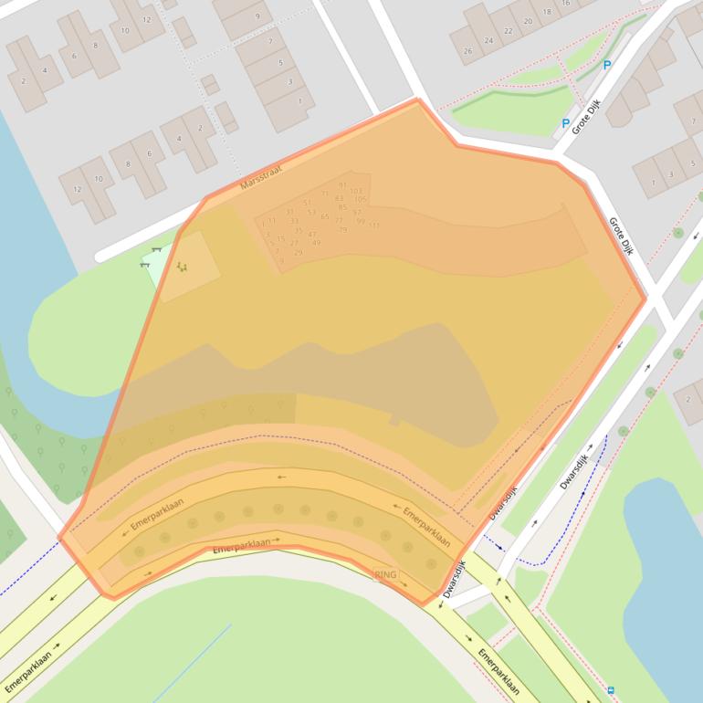 Kaart van postcodegebied 4823EJ.