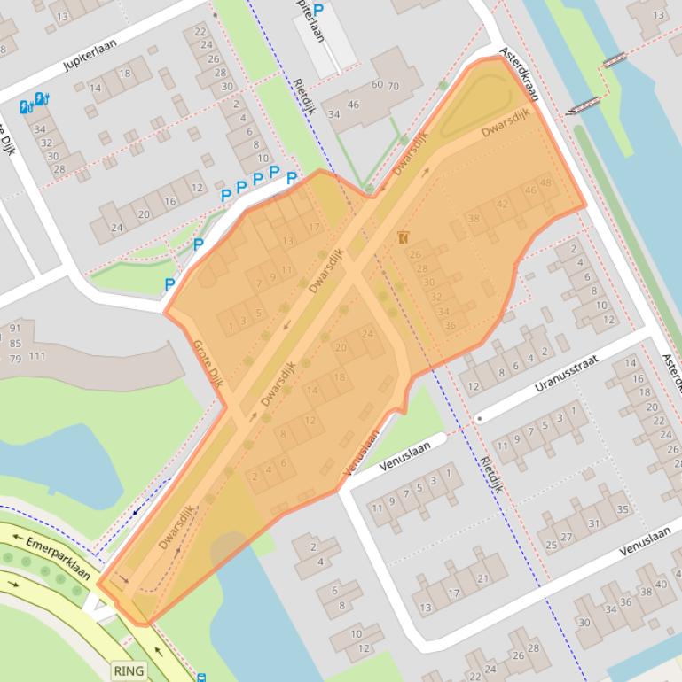 Kaart van postcodegebied 4823EK.