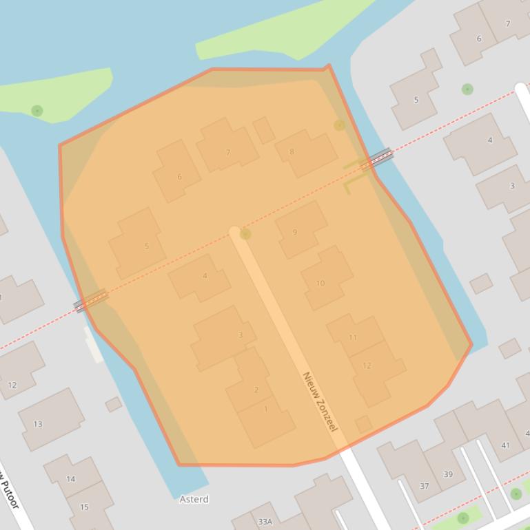 Kaart van postcodegebied 4823GG.