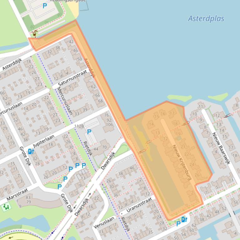 Kaart van postcodegebied 4823GK.