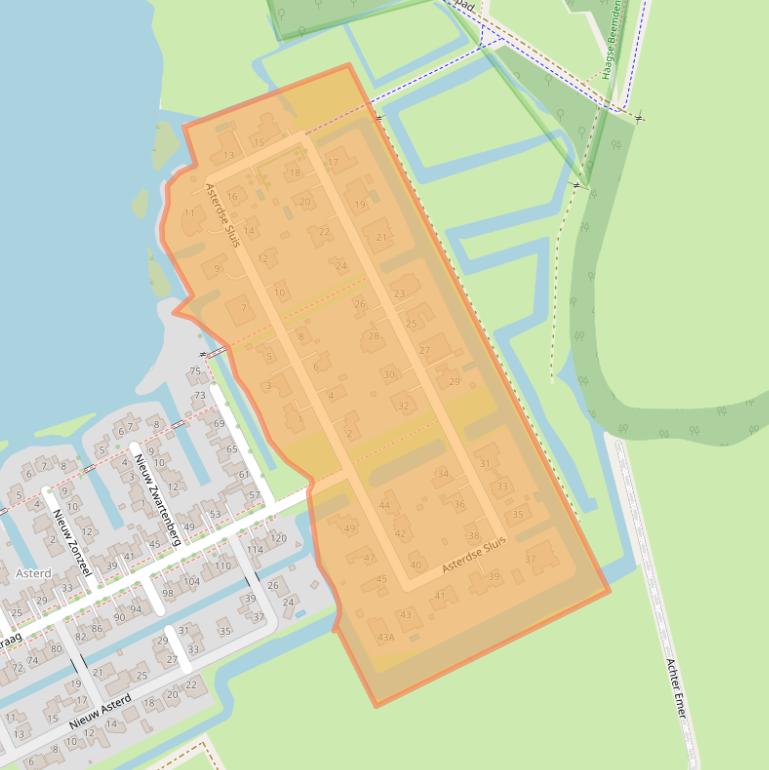 Kaart van postcodegebied 4823GL.