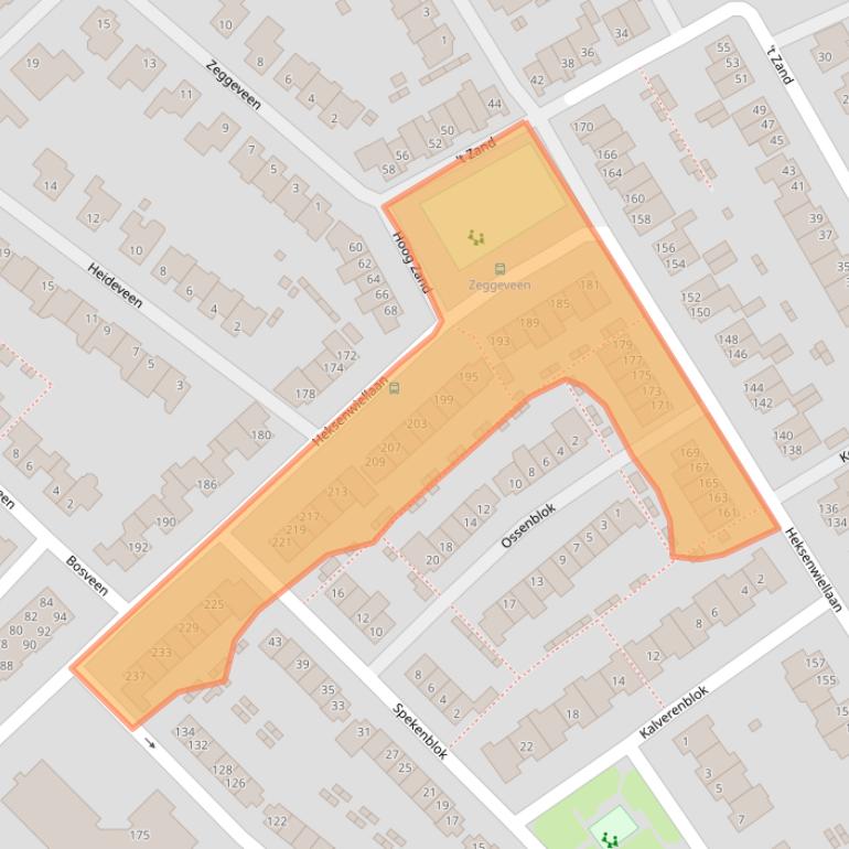 Kaart van postcodegebied 4823HE.