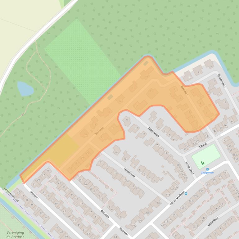 Kaart van postcodegebied 4823HK.