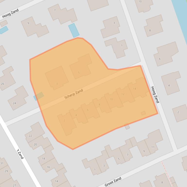 Kaart van postcodegebied 4823HT.