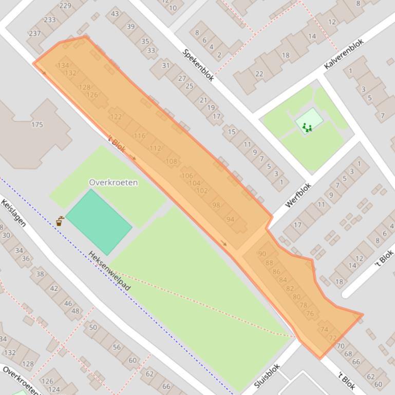 Kaart van postcodegebied 4823JB.