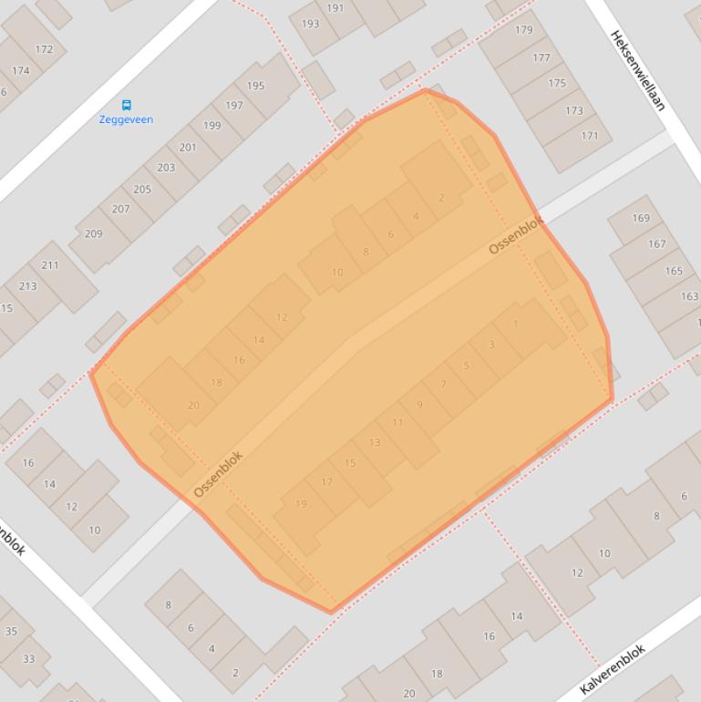 Kaart van postcodegebied 4823JG.