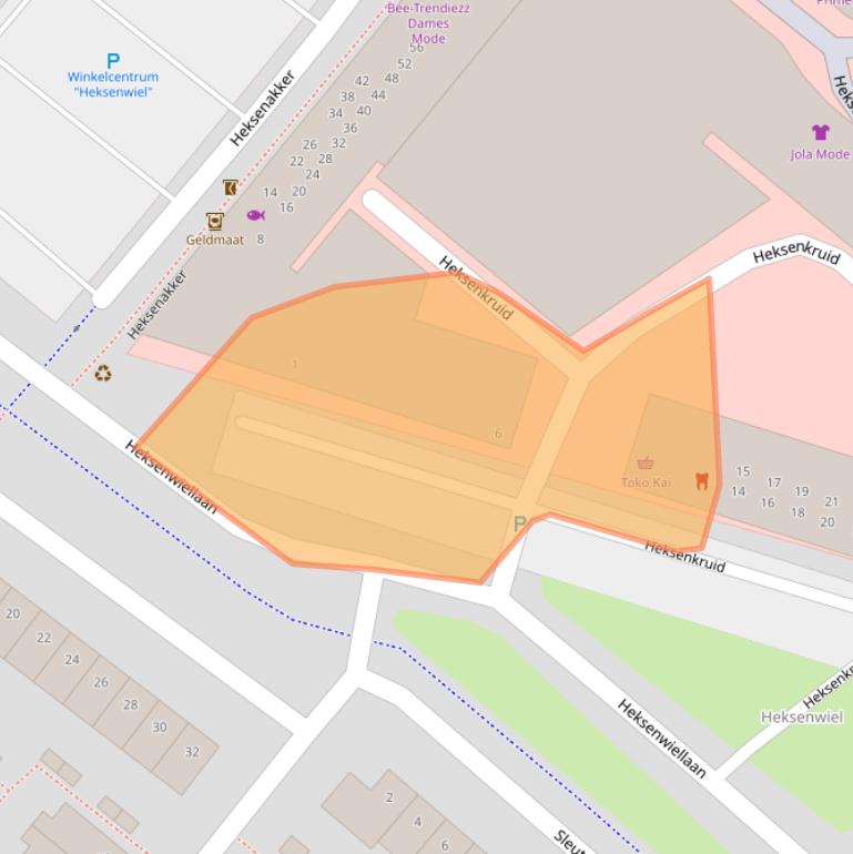 Kaart van postcodegebied 4823JL.