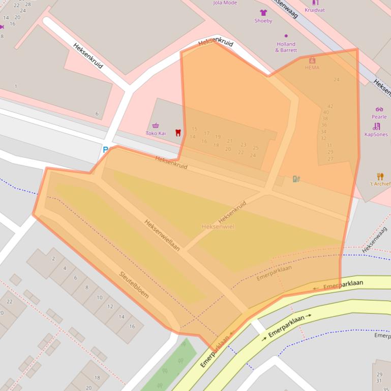 Kaart van postcodegebied 4823JM.