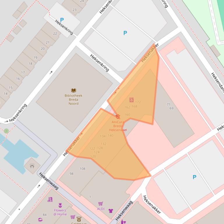 Kaart van postcodegebied 4823JR.