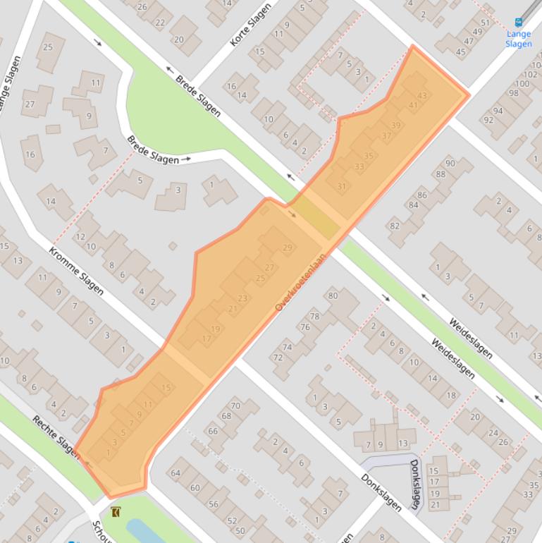 Kaart van postcodegebied 4823KC.