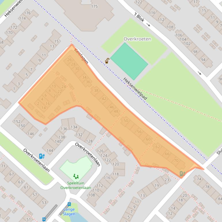 Kaart van postcodegebied 4823KL.