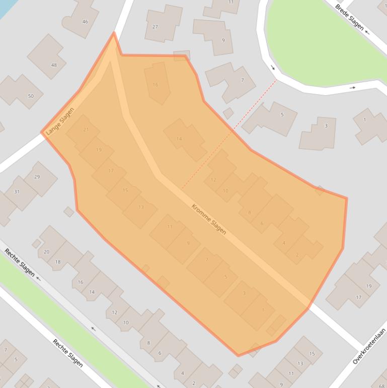 Kaart van postcodegebied 4823LL.