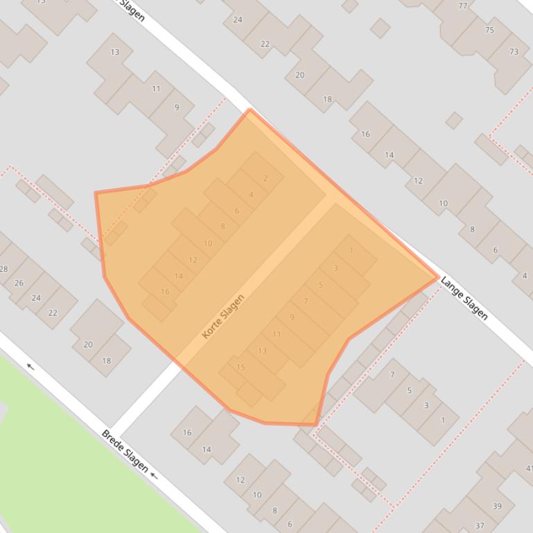 Kaart van postcodegebied 4823LN.