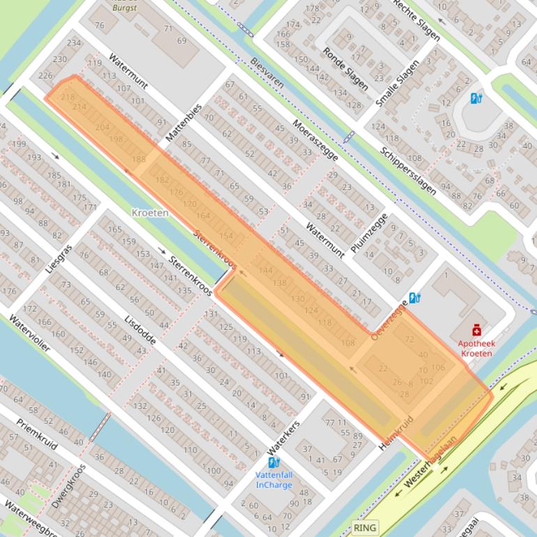 Kaart van postcodegebied 4823ME.