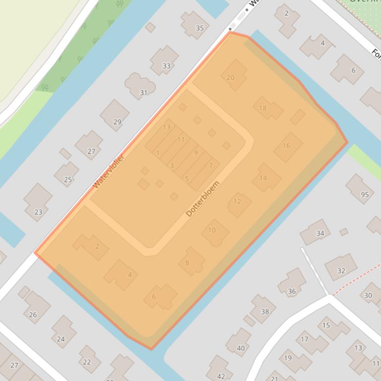 Kaart van postcodegebied 4823MX.