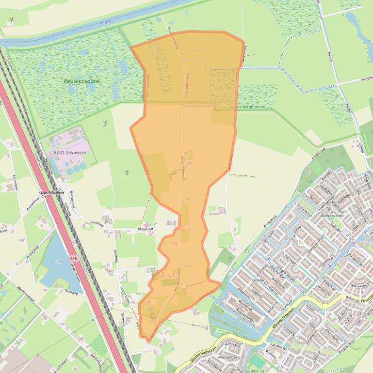 Kaart van postcodegebied 4823ZD.