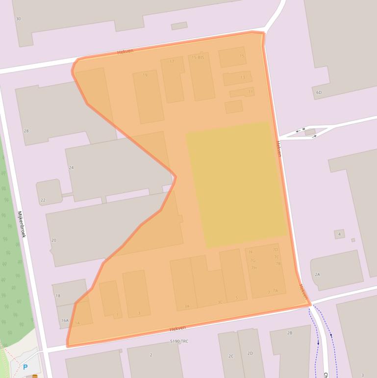 Kaart van postcodegebied 4824AD.