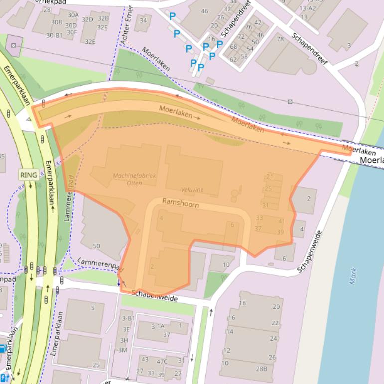 Kaart van postcodegebied 4824AG.