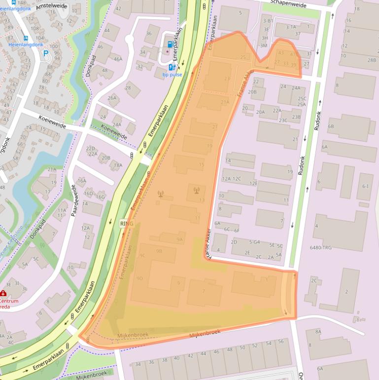 Kaart van postcodegebied 4824AL.