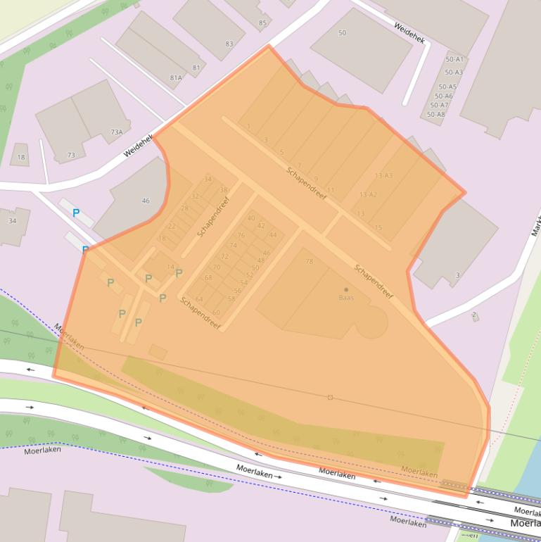 Kaart van postcodegebied 4824AM.