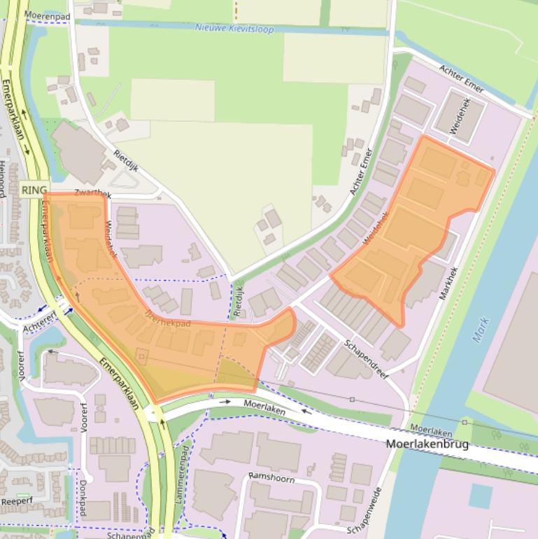 Kaart van postcodegebied 4824AS.