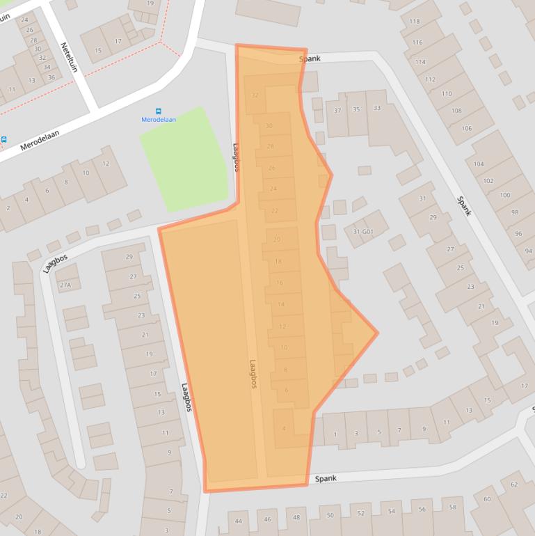 Kaart van postcodegebied 4824BC.