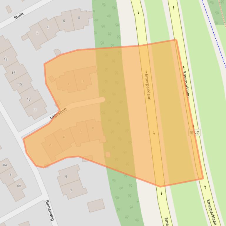 Kaart van postcodegebied 4824BE.