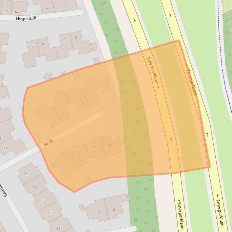 Kaart van postcodegebied 4824BJ.