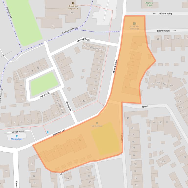 Kaart van postcodegebied 4824BK.