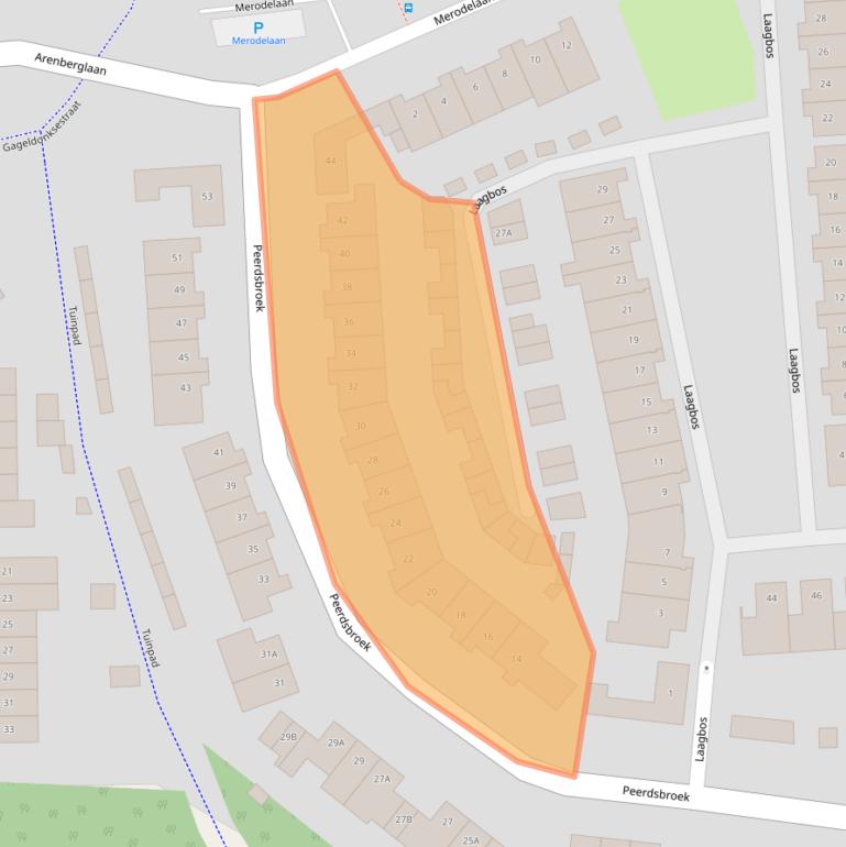 Kaart van postcodegebied 4824BM.