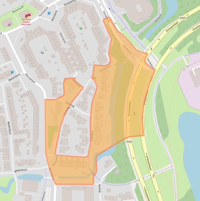 Kaart van postcodegebied 4824CB.