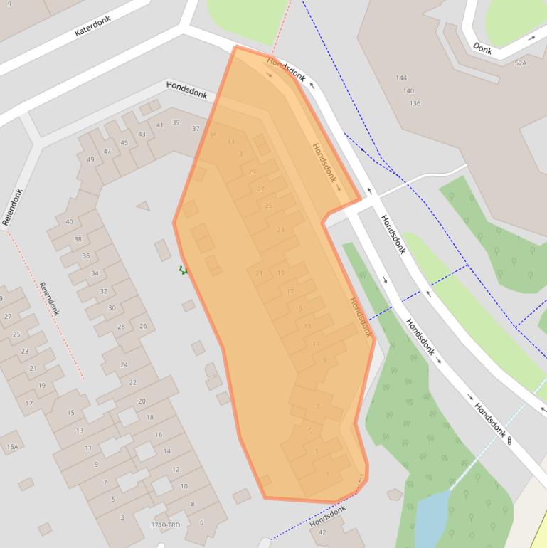 Kaart van postcodegebied 4824CE.