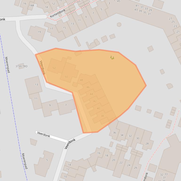 Kaart van postcodegebied 4824CL.