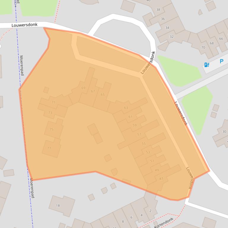 Kaart van postcodegebied 4824DC.