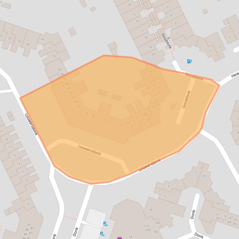 Kaart van postcodegebied 4824DH.
