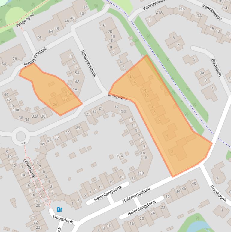 Kaart van postcodegebied 4824DP.