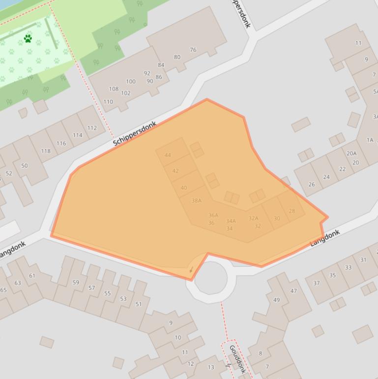 Kaart van postcodegebied 4824DR.