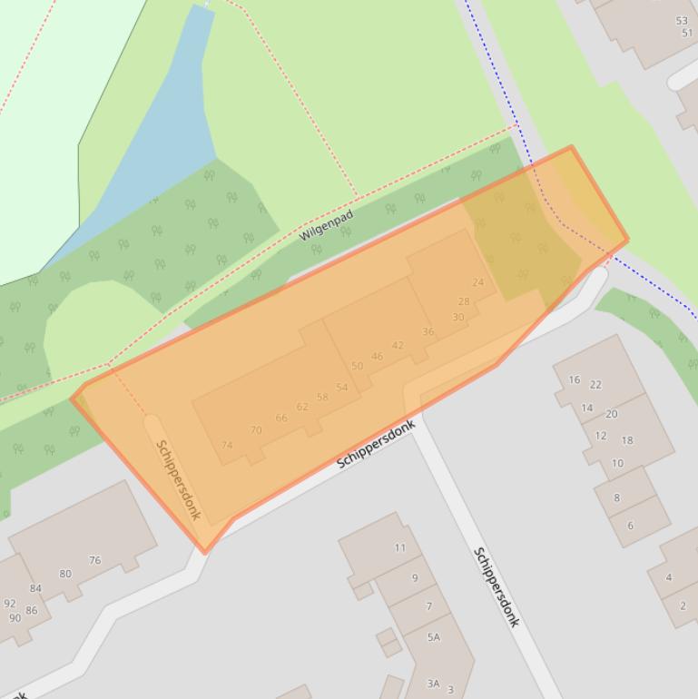 Kaart van postcodegebied 4824DV.