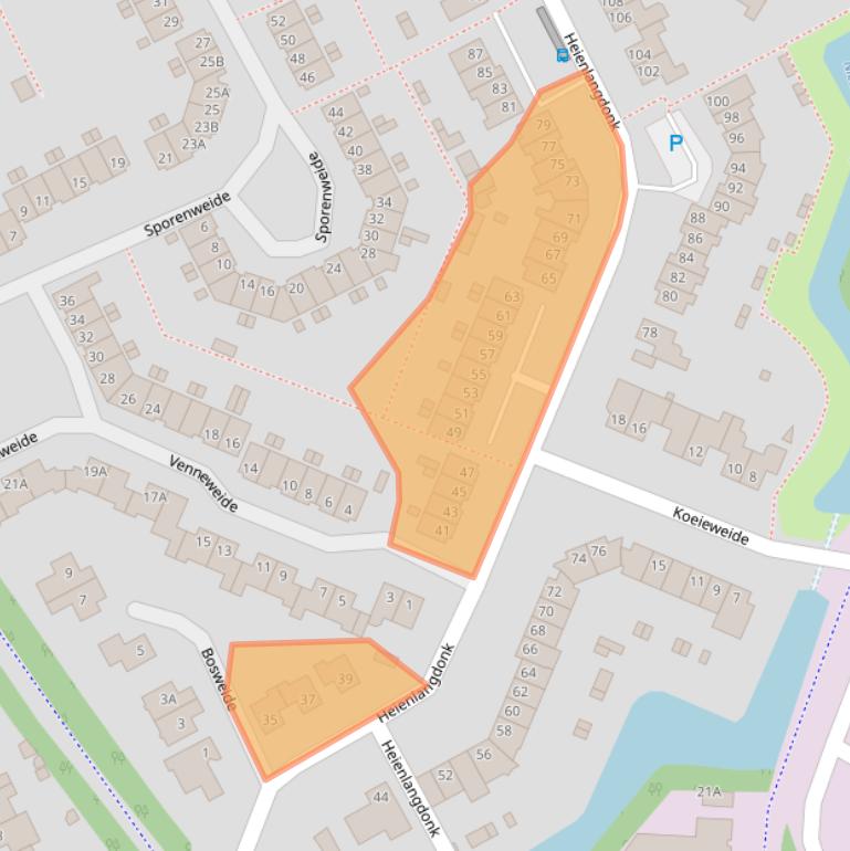 Kaart van postcodegebied 4824EB.