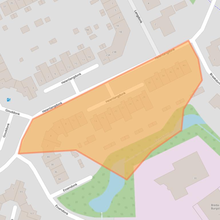 Kaart van postcodegebied 4824ED.