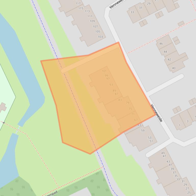 Kaart van postcodegebied 4824EN.