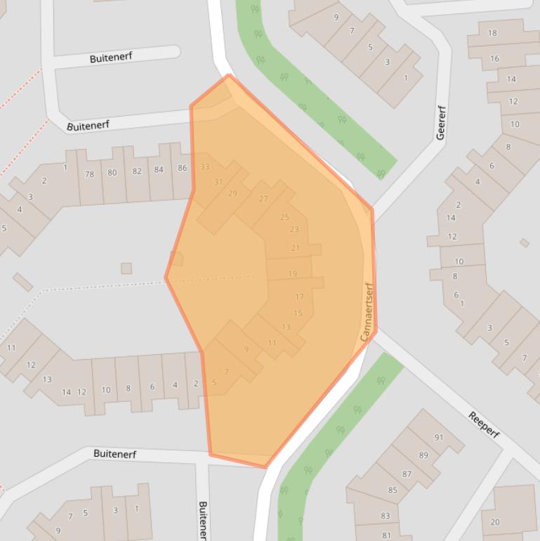 Kaart van postcodegebied 4824GA.